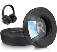 SOULWIT 80mm Cuscinetti Auricolari di Ricambio per House of Marley Positive Vibration 2 Wired/Wireless Cuffie, Cuscinetti Auricolari in Gel Refrigerante con Schiuma Antirumore - Nero