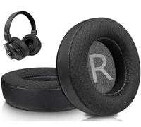 SOULWIT 80mm Cuscinetti Auricolari di Ricambio per House of Marley Positive Vibration 2 Wired/Wireless Cuffie, Cuscinetti Auricolari con Schiuma Antirumore - Nero