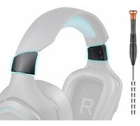 SOULWIT Archetto Coperchio Laterale per Logitech G432/G332/G430/G230/G231/G930/G431 Cuffie, Tappi Terminali di Ricambio Kit Riparazione Accessori - Nero