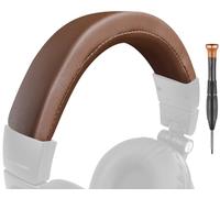 SOULWIT Copertura Archetto in pelle proteica per Audio Technica ATH M50, M50X, M50XWH, M50XBT, M50XBT2, M50S/LE, parte di ricambio per la riparazione del cuscinetto della fascia per la testa