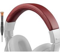 SOULWIT Copri Archetto in Pelle Proteica per Audio Technica ATH M40, M40X Cuffie, Parte di Ricambio del Cuscinetto della Fascia per la Testa-Borgogna