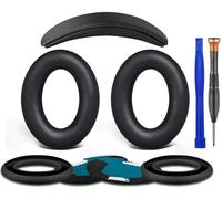 SOULWIT Cuscinetti auricolari+archetto+copriorecchie in silicone, kit di ricambio per Bose QuietComfort 25(QC25)/SoundLink Around-Ear II(SoundLink AE2)/SoundTrue Around-Ear II(SoundTrue AE 2)-Nero