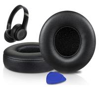 SOULWIT Cuscinetti Auricolari di Ricambio per Beats Solo 4 On-Ear Wireless Cuffie, Cuscinetti Auricolari Solo4 con Morbida Pelle Proteica, Schiuma Isolamento Rumore ad Alta Densità, Spessore Aggiunto
