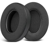 SOULWIT Cuscinetti Auricolari di Ricambio per Corsair HS35 V1/V2 Cuffie Stereo da Gioco, Cuscinetti Auricolari con Schiuma Antirumore, Spessore Aggiunto - HS35 MF Nero
