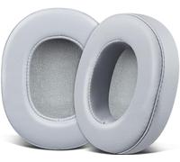 SOULWIT Cuscinetti Auricolari di Ricambio per Skullcandy Hesh 3/ANC/Evo & Crusher Wireless/ANC/Evo & Venue ANC Over-Ear Cuffie, Cuscinetti con Morbida Pelle Proteica, Schiuma Antirumore - Grigio