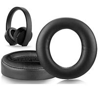SOULWIT Cuscinetti Auricolari Di Ricambio per Sony New Gold Wireless PS4 Headset, 2018 Version, Model CUHYA-0080 (Nero)
