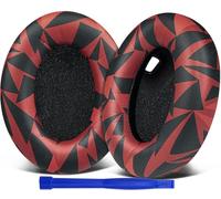 SOULWIT Cuscinetti Auricolari di ricambio per Sony WH-1000XM4 (WH1000XM4), Padiglioni con schiuma antirumore, spessore aggiunto, senza influire sul sensore - Tempesta Rossa
