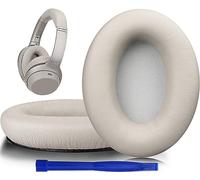 SOULWIT Cuscinetti Auricolari di Ricambio Professionali in Pelle d'Agnello per Sony WH-1000XM3 (WH1000XM3), Padiglioni con schiuma ad alta densità per l’isolamento acustico, spessore aggiuntivo - Oro