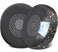 SOULWIT Cuscinetti auricolari in gel di raffreddamento di ricambio per Jabra Evolve2 75 (non adatti a Evolve 75), con tessuto di seta di ghiaccio, schiuma di isolamento acustico - Nero Oro