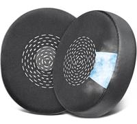 SOULWIT Cuscinetti auricolari in gel di raffreddamento di ricambio per Jabra Evolve2 75 (non adatti a Evolve 75), con tessuto di seta di ghiaccio, schiuma di isolamento acustico - Nero
