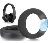 SOULWIT Cuscinetti Auricolari in gel di Raffreddamento per Sony Cuffie New Gold Wireless PS4, Cuscinetti Auricolari di ricambio per Versione 2018, Modello di Cuffia CUHYA-0080 -Nero