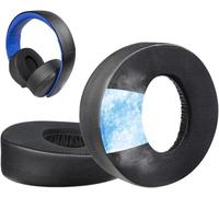 SOULWIT Cuscinetti Auricolari in Gel di Raffreddamento per Sony Gold Wireless Playstation PS4 Headset, Padiglioni Auricolari di Ricambio per la Versione 2014, Modello di Cuffia CECHYA-0083 (Nero)