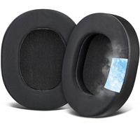 SOULWIT Cuscinetti Auricolari in Gel di Raffreddamento Ricambio per Audio Technica ATH M70X Cuffie, Padiglioni Auricolari con Schiuma ad Alta Densità, Spessore Aggiunto - Nero