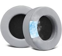 SOULWIT Cuscinetti Auricolari in Gel Raffreddamento Ricambio per Corsair Virtuoso Pro Cuffie, Cuscinetti Auricolari con Tessuto a Rete Durevole, Schiuma Antirumore ad Alta Densità - Grigio