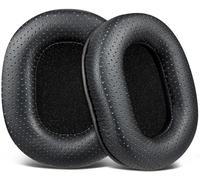 SOULWIT Cuscinetti Auricolari in Pelle d'agnello Ricambio per Audio Technica ATH M50X M50XBT M50RD M40X M30X M20X MSR7 SX1 Monitor Cuffie, Padiglioni con Schiuma ad Alta Densità - Nero