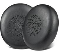 SOULWIT Cuscinetti Auricolari Pelle di Agnello Ricambio per Jabra Evolve2 75 PC Cuffie Senza Fili (Non compatibili con Evolve 75), Cuscinetti Auricolari con Schiuma Isolante dal Rumore - Nero
