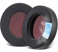 SOULWIT Cuscinetti Auricolari Ricambio in Gel Raffreddamento per Teufel Real Blue NC/Real Blue/Real Pure (2020) Cuffie, Cuscinetti Auricolari con Tessuto di Seta Ghiacciata, Schiuma Antirumore - Nero
