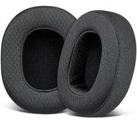 SOULWIT Cuscinetti Auricolari Ricambio in Tessuto a Rete per Skullcandy Hesh 3/ANC/Evo & Crusher Wireless/ANC/Evo & Venue ANC Over-Ear Cuffie, Padiglioni per Orecchio con Schiuma Antirumore - Nero