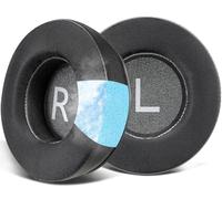 SOULWIT Cuscinetti Auricolari Ricambio per MAONO AU-MH501, AU-MH601 Cuffie, Padiglioni Cuffie con Tessuto di Seta di Ghiaccio, Schiuma di Isolamento dal Rumore - MH601 CG Nero