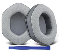 SOULWIT Cuscinetti Auricolari Ricambio per V-Moda Crossfade 1/2/3 Wireless, M-100/M-100 Master, LP2/LP Cuffie, Padiglioni con Tessuto a Maglia Resistente e Schiuma ad Alta Densità - Grigio