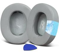 SOULWIT Cuscinetti di ricambio in gel di raffreddamento per JBL E55BT (E55 BT) cuffie wireless over-ear, cuscinetti auricolari con schiuma antirumore-Grigio