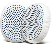 SOULWIT Cuscinetti di ricambio per Skullcandy Riff,Riff2 cablate/wireless cuffie,cuscinetti auricolari con pelle più morbida,schiuma di isolamento acustico-Bianco