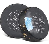 SOULWIT Cuscinetto di Ricambio in Gel di Raffreddamento per Jabra Evolve 75 (75UC 75MS 75SE) Stereo Bluetooth Wireless Cuffie,Cuscinetti Auricolari in Schiuma per l'isolamento dal Rumore-Nero Dorato