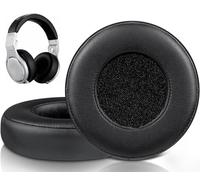 SOULWIT Cuscini Auricolari di Ricambio per Monster Beats Pro/by Dr Dre Detox Cuffie, Cuscinetti Auricolari con Pelle Proteica più Morbida, Schiuma ad Alta Densità per Isolamento Acustico-Nero
