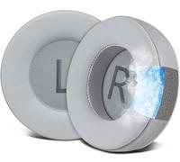 SOULWIT Cuscini di Ricambio Professionali per Cuffie AKG K701, K702, Q701, Q702, K601, K612, K712, Cuscinetti Auricolari con Tessuto di Seta di Ghiaccio, Schiuma ad Alta Densità - K701 CG Grigio