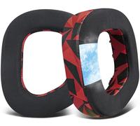 SOULWIT Cuscini per cuscinetti auricolari in gel di raffreddamento sostitutivi per Corsair HS80 Max/HS80 RGB USB Wired/HS 80 RGB Wireless Gaming Headsets,con schiuma ad alta densità-Tempesta Rossa