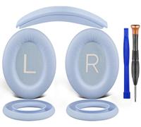 SOULWIT Kit di Ricambio per Cuscini Auricolari + Fascia + Copripadiglioni in Silicone, per Bose QuietComfort 45 (QC45)/QuietComfort SE (QC SE)/Nuove Cuffie Wireless Over-Ear-Pietra di luna blu