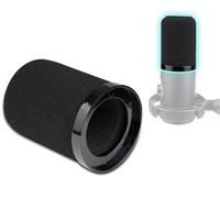 SOULWIT Paravento Schiuma Microfono Pop Filter per Maono PD200W/PD200X, Protezione Copertura in Mic Spugna - Nero