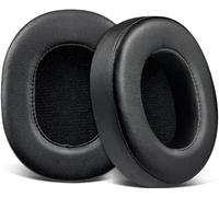 SOULWIT Replacement Earpads for Mpow H7 Bluetooth Headphones, Ear Pads Cushions with Soft Protein Leather and High-Density Memory Foam - Black