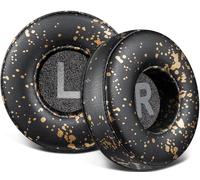 SOULWIT Ricambio Cuscinetti Auricolari 70mm per JBL Tune 450BT (T450BT)/Tune 460BT(T460BT)/Tune 500BT (T500BT)/Tune 510BT/Tune 520BT,Cuscini Auricolari per JR 300BT/JR300/JR 310BT/JR310-Oro Nero