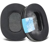 SOULWIT Ricambio di Cuscinetti Auricolari con Gel Refrigerante per Audio-Technica ATH-M60X On-Ear Cuffie, Cuscinetti con Tessuto in Seta di Ghiaccio e Schiuma ad Alta Densità