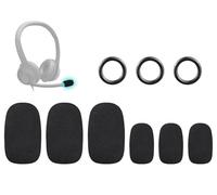 SOULWIT Schiuma Microfono Pop Filter per Logitech H390/G432/G733, G/H/G Pro/Zone Serie Cuffie, Protezione Copertura in Spugna Mic Parabrezza - Nero