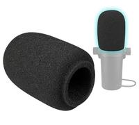 SOULWIT Schiuma Microfono Pop Filter per Shure SM7B/SM7dB, Protezione Copertura in Spugna Mic Parabrezza per A7WS - Forma a Bulbo Nero
