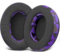 SOULWIT Tessuto a Rete Cuscinetti Auricolari Ricambio per HyperX Cloud 1/2/3/Pro/Core/Flight/Flight S/Stinger/Stinger S, CloudX Stinger/Stinger Core/Flight Cuffie