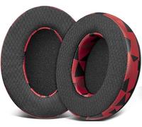 SOULWIT Tessuto a Rete Cuscinetti Auricolari Ricambio per HyperX Cloud 1/2/3/Pro/Core/Flight/Flight S/Stinger/Stinger S, CloudX Stinger/Stinger Core/Flight Cuffie