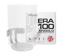 Sound bass ERA100 - Staffa angolare per montaggio a parete, a basso profilo, bianca, singola (1 pezzo), completa di tutti gli accessori di montaggio compatibile con altoparlanti Sonos ERA 100