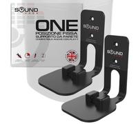Sound bass ONE, Gen 2, SL e Play 1 Supporto da Parete, Confezione Doppia 2pcs, Nero, Compatibile con Sonos ONE, Gen 2, ONE SL e PLAY1 Speaker, Posizione Fissa