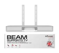 Sound bass Supporto TV Beam, Compatibile con Sonos Beam Soundbar di Prima e Seconda Generazione, Staffa di Montaggio per TV, Bianco, Kit Completo di Hardware Incluso