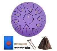 Sound Drum, Steel Drums Instruments for Adults, 6 inch 11 Notes C Major Musical Instruments for Adult Gift with Bag Music Book Drum Mallets Enjoy music life (Purple)