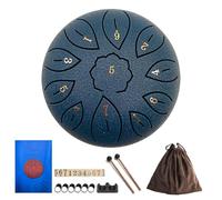Sound Drum, Steel Drums Instruments for Adults, 6 inch 11 Notes C Major Musical Instruments for Adult Gift with Bag Music Book Drum Mallets Enjoy music life (Navy Blue)