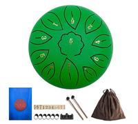 Sound Drum, Steel Drums Instruments for Adults, 6 inch 11 Notes C Major Musical Instruments for Adult Gift with Bag Music Book Drum Mallets Enjoy music life (Green)