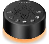 Sound Machine Easysleep White Noise Machine con 25 suoni rilassanti e luci notturne con funzione di memoria, 32 livelli di volume e 5 timer di spegnimento alimentato da CA o USB per dormire relax