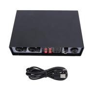 Sound Mixing Console Professional Digital Audio Mixer 2 in 2 Out con preamplificatore integrato e potenza fantasma da 48 V per spettacoli dal vivo Registrazione Studio Metal