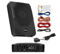 Sound Storm Laboratories US10K - Subwoofer amplificato per auto, potenza massima 1000 Watt, basso profilo, subwoofer da 25,4 cm, installazione calibro 8 inclusa, ideale per veicoli che hanno bisogno