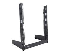 Sound Town 12U - Rack a telaio aperto da scrivania, a 2 posti, per audio/video, switch di rete, router, patch panel (ST2PF-12LW)