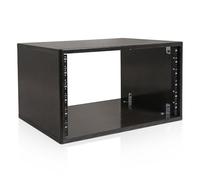 Sound Town Rack da studio desktop 6U fai da te per studio domestico e sala di registrazione, compensato di betulla baltica, caffè nero (SDRK-Y6D)